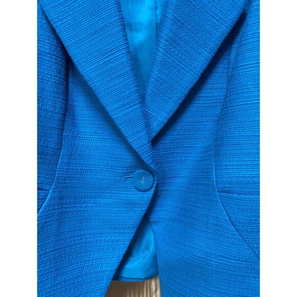 Pendleton Plus Womens 1x Turquoise Cotton Blazer - Picture 2 of 9
